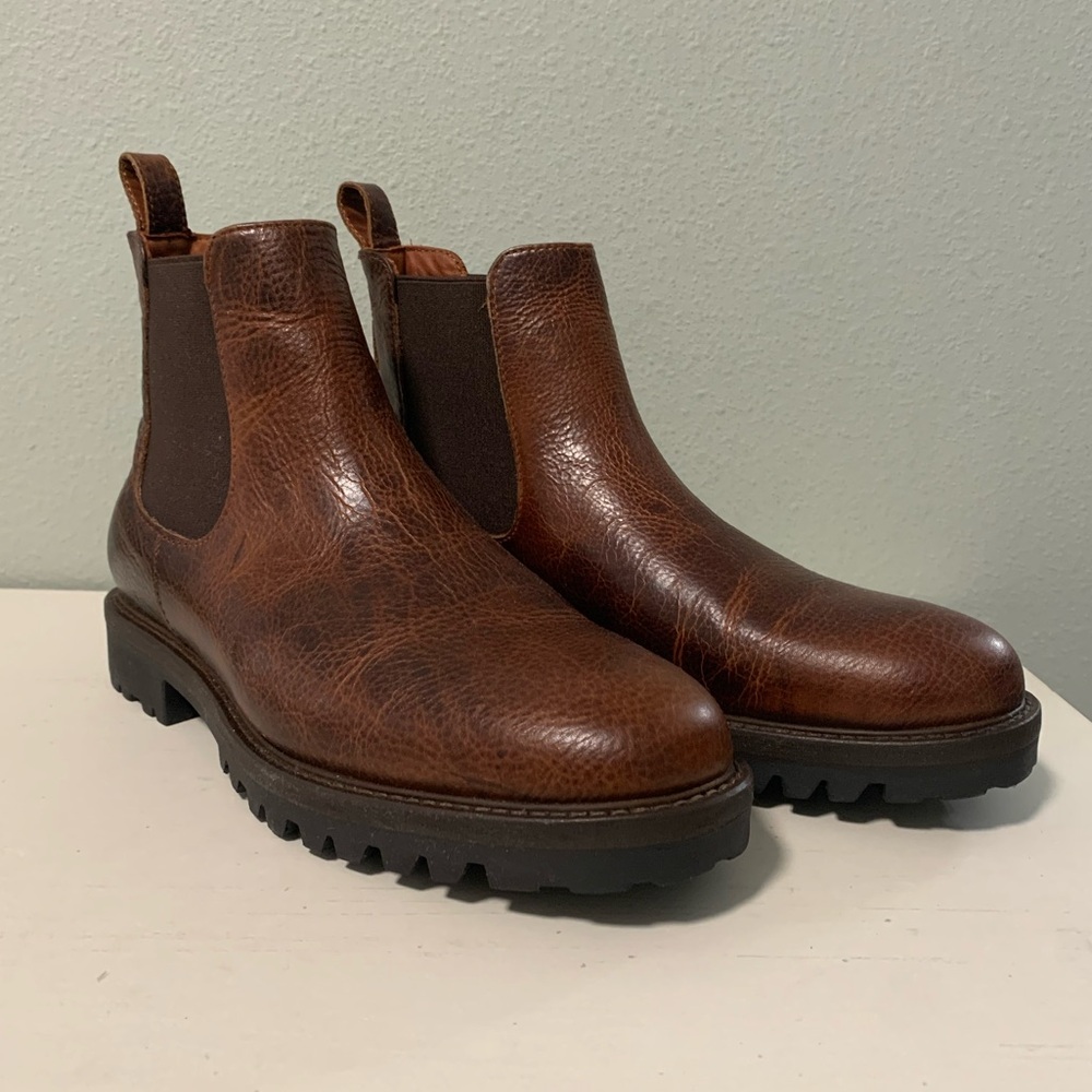 New Portland Leather Goods/Patina Chelsea boots in highland brown